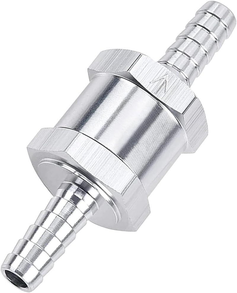 Superall 6mm 1/4" Fuel Non Return One Way Check Valve for Petrol Diesel Fuel Oil Water Aluminium Alloy Accessories - Image 1